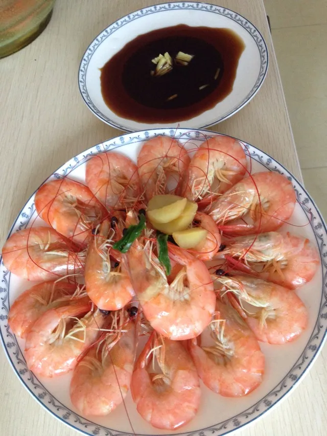 Gamberi al Vapore in Acqua Salata