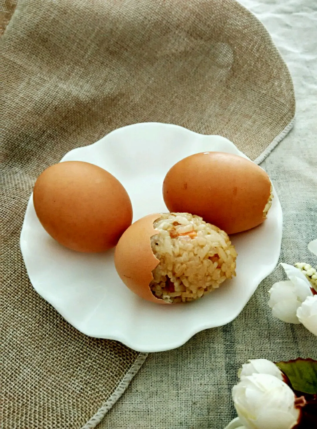 Steamed Glutinous Rice with Egg