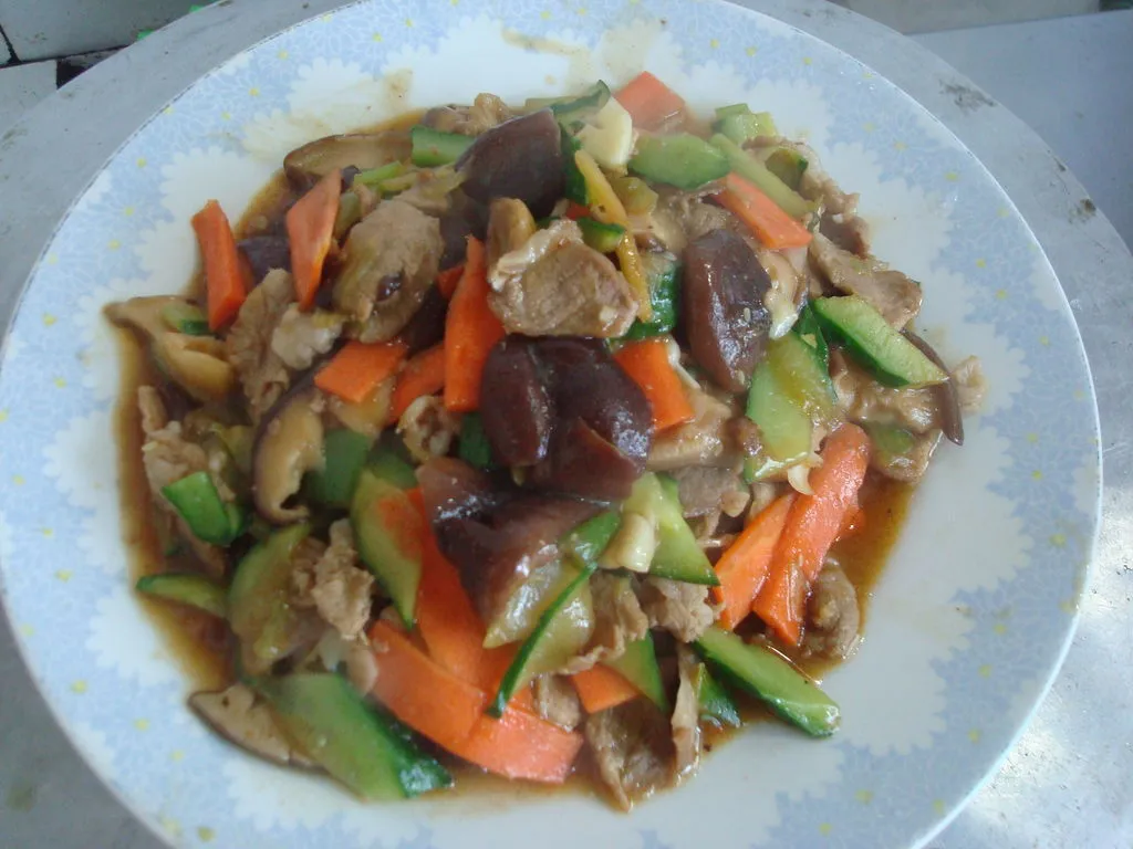 Mushroom Slices with Pork