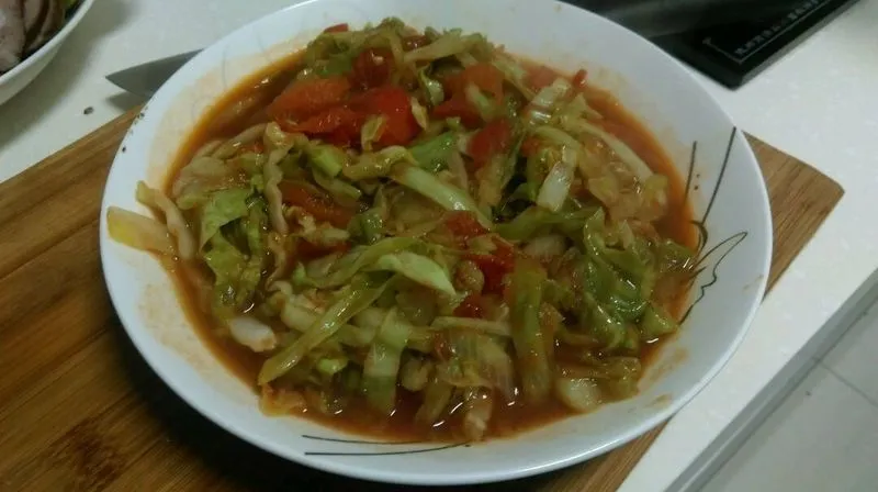 Stir-Fried Tomato with Kale