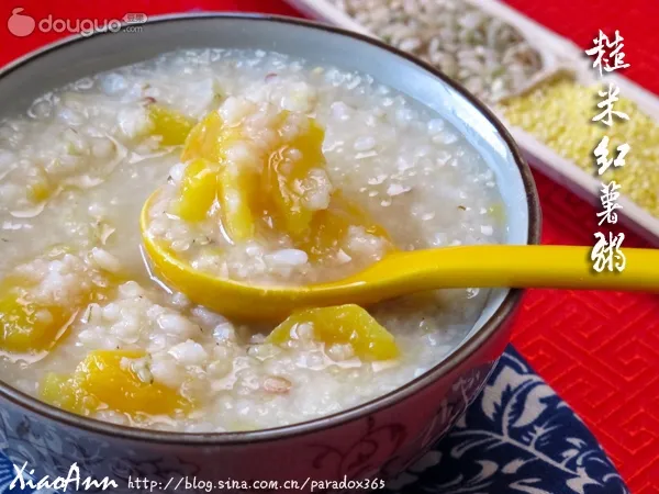 Coarse Rice and Sweet Potato Porridge