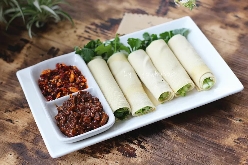 Rouleaux de peau de tofu