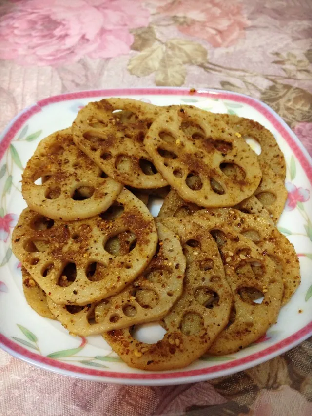 Spicy Roasted Lotus Root Slices
