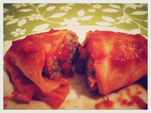 Italian Rolls with Cabbage and Meat
