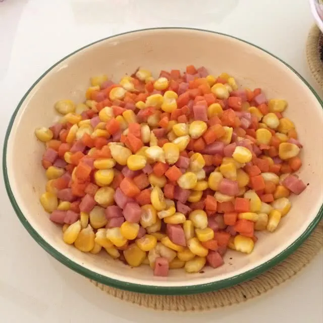 Stir-Fried Corn and Ham