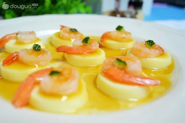 Crevettes à la vapeur avec tofu japonais