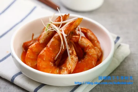 Braised Large Prawns in Oil