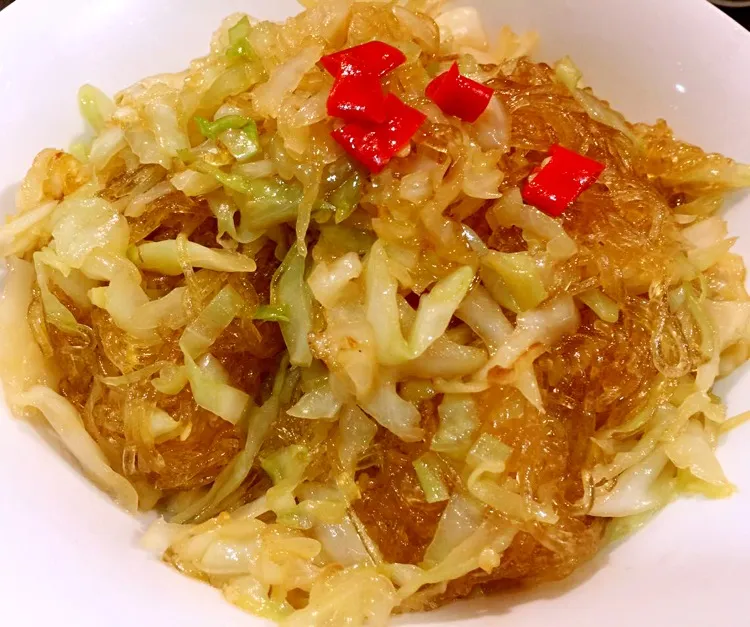 Braised Cabbage with Glass Noodles