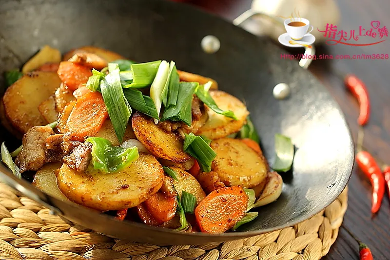 Tranches de pommes de terre au wok sec
