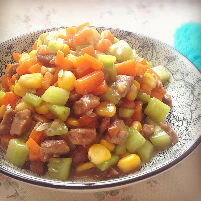 Viande Sautée aux Trois Dés