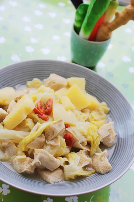Col con Tofu Congelado Guisado