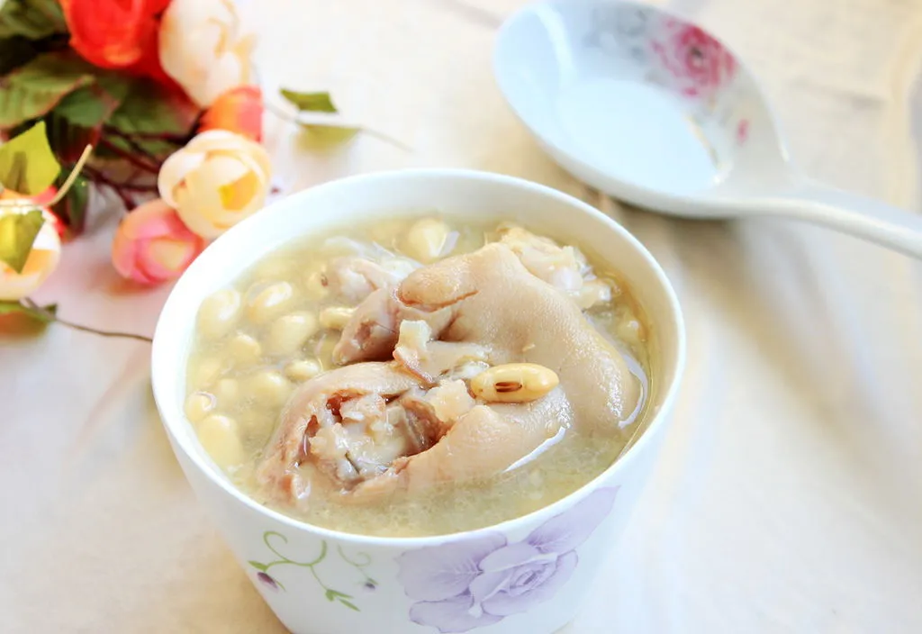Soupe de haricots mungo et porc