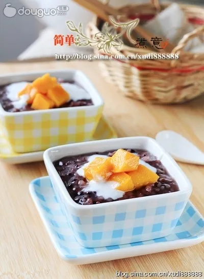 Mango Coconut Purple Rice Porridge