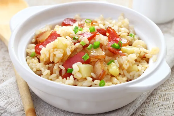 Braised Rice with Cured Meat and Potatoes
