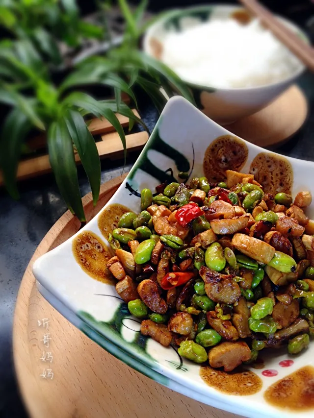 Radish Dry Stir-Fried Peas