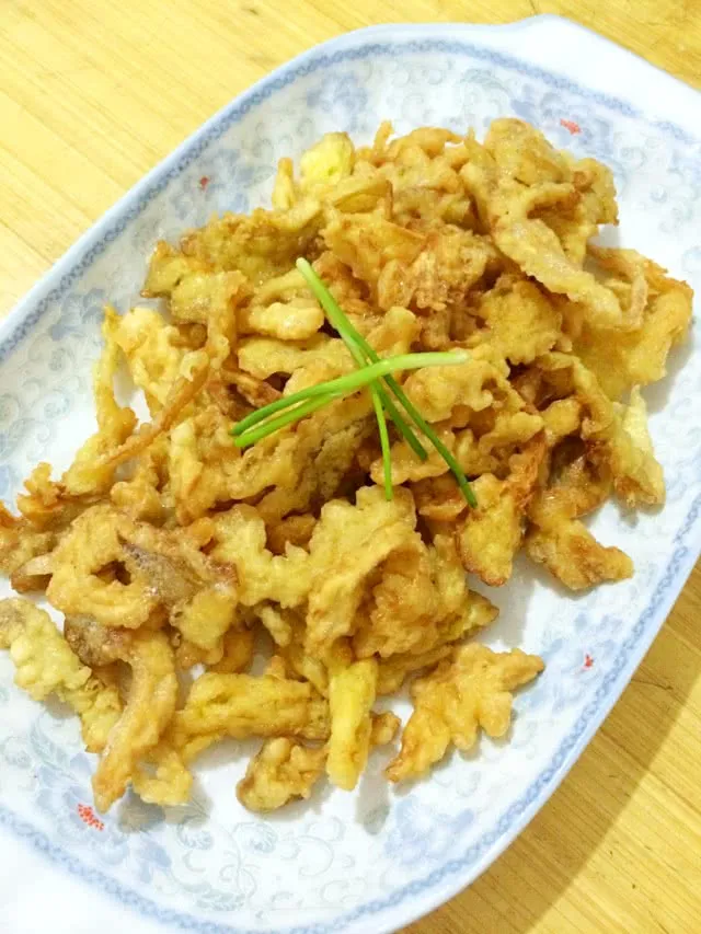 Deep-fried Flat Mushrooms, Crispy Fried Vegetarian Pork