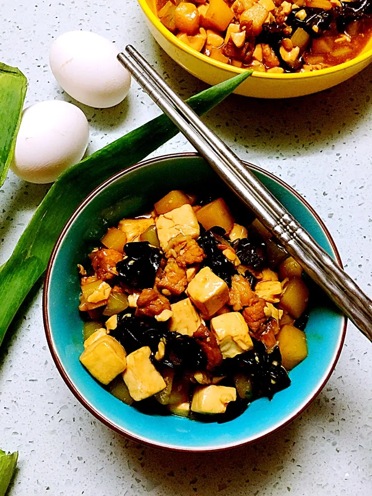 Steamed Tofu with Scallions