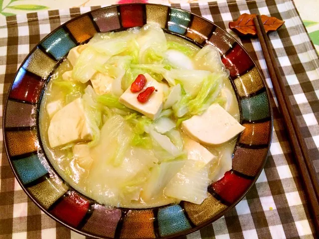 Braised Cabbage with Tofu