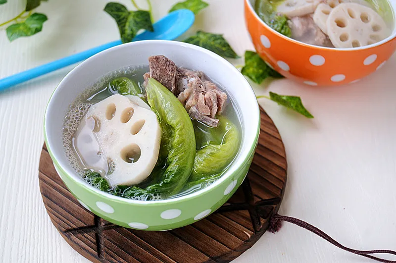 Lotus Root and Bok Choy Pork Rib Soup