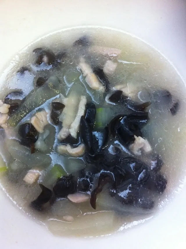 Wood Ear and Lean Pork Winter Melon Soup