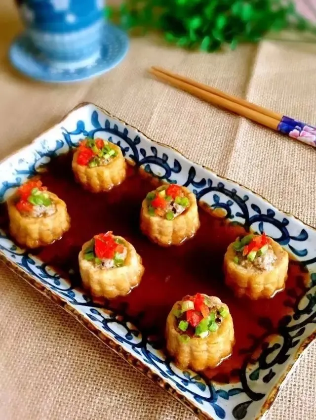Stuffed Tofu with Meat