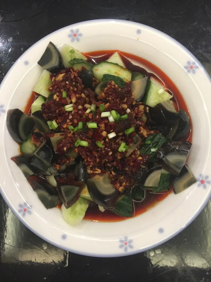Cucumber with Preserved Egg