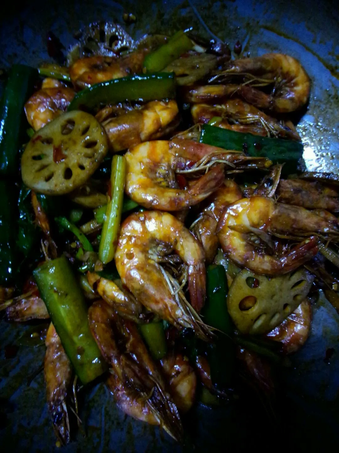 Spicy Shrimp Dry Pot