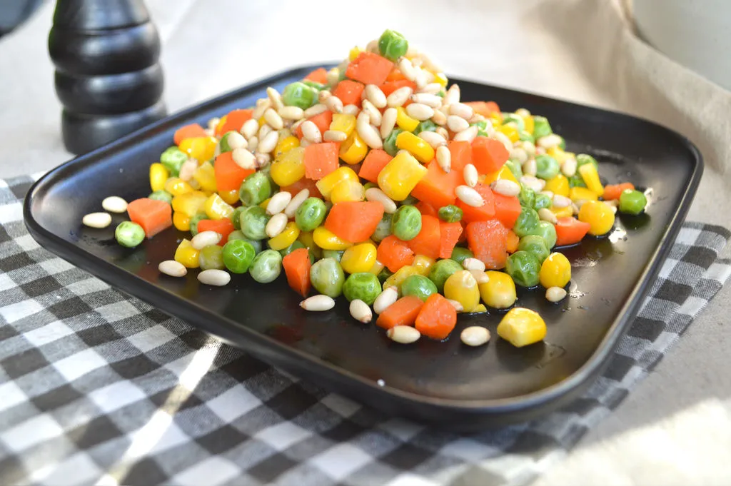 Microwave Pine Nut Corn
