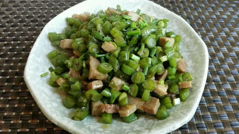 French Bean and Char Siu Pork Stir Fry