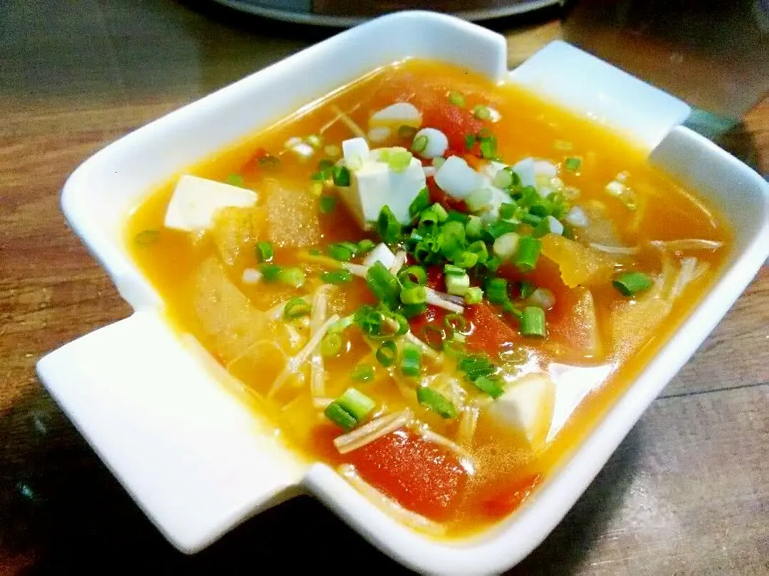 Spicy and Sour Pork Skin Soup